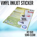 Quaff Vinyl Inkjet Sticker A3 Size Waterproof Sticker for Labelling and Customization