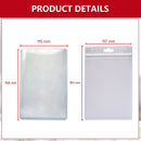 5 Pcs A6 Id Card Holder Case With Zip Lock Waterproof Vertical